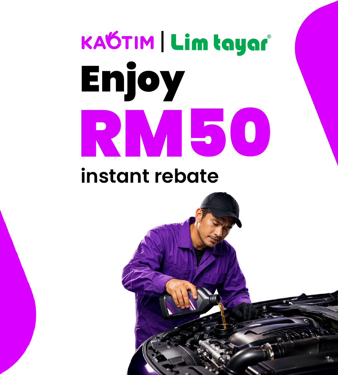 Instant rebate RM50